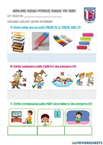 Fourth Grade Exam VII UNIT