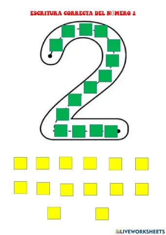 Trazo correcto del número 2