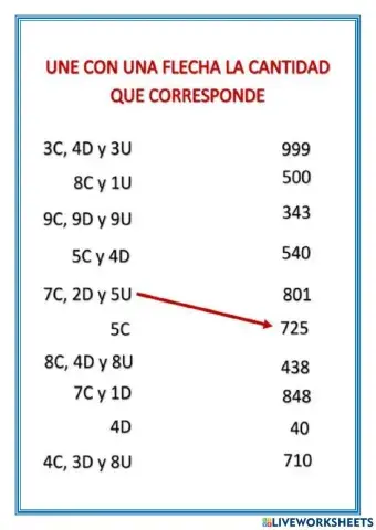 Centenas - Decenas - Unidades