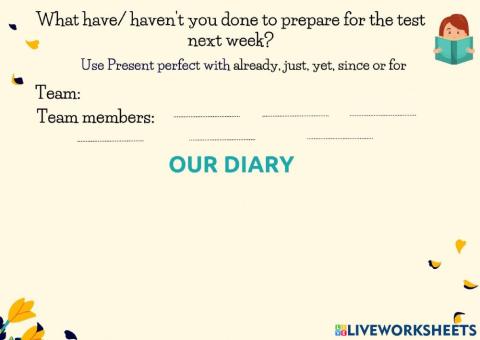 Present perfect with already, just, yet, since, for