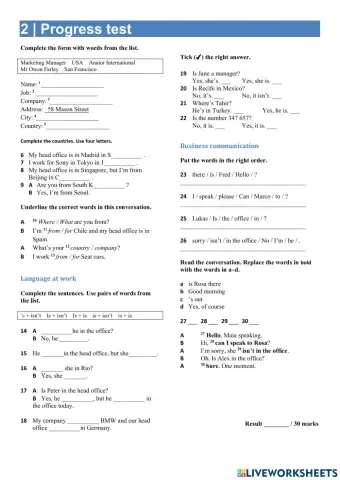 Progress Test 2 (BRStarter)