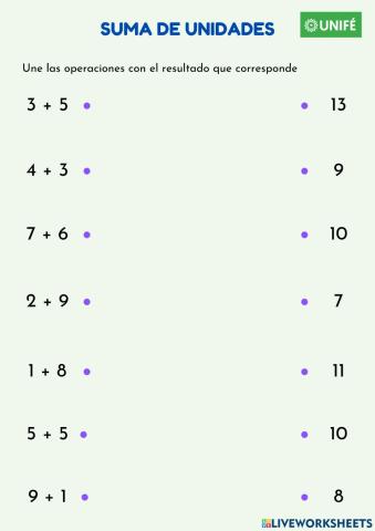 Suma de unidades