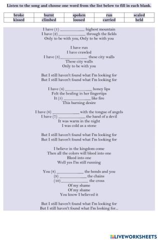 U2 - I Still Haven't Found What I'm Looking For