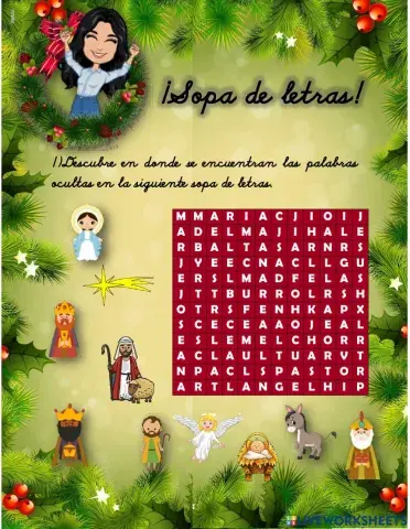 Sopa de letras Navidad