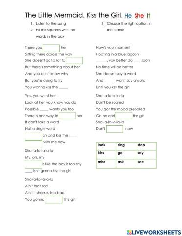 The Little Mermaid- Kiss the girl- He-She-It