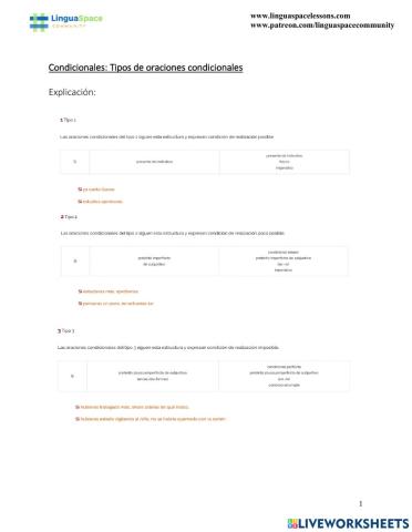 Tipos de condicional