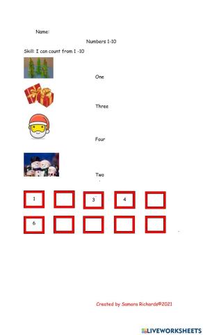 I can count from 1 to 10