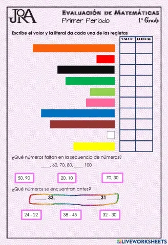 1° CUESTIONARIO DE MATEMATICAS