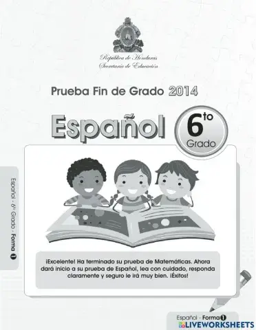 Prueba de fin de grado - español- sexto grado