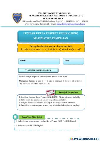 Trigonometri Bentuk a cos x + b sin x