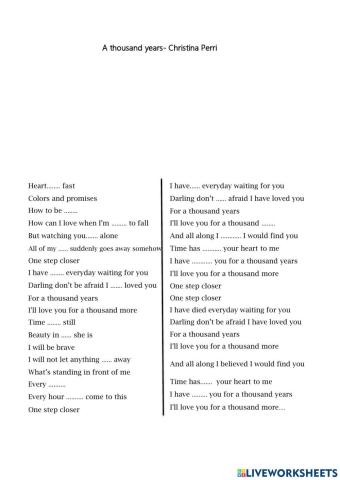 Christina Perri - A thousand years