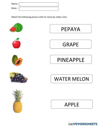Match Fruits