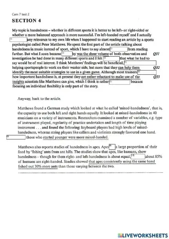C7 t2 s4 left right handedness + gaps