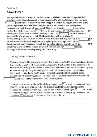 C7 t2 s4 left right handedness + gaps