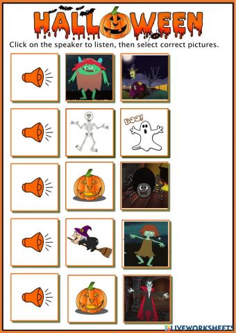 Halloween vocabulary