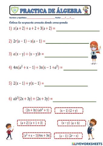 Factor común polinomio
