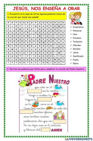 Jesús nos enseña a orar