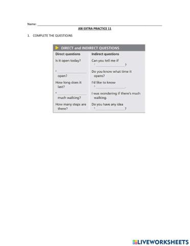 J08 Extra Practice 11