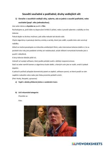 Souvětí souřadné a podřadné