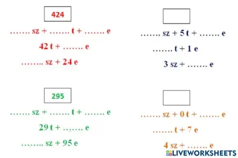 Helyi érték - 500-ig