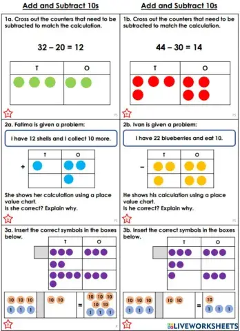 Maths Subtraction worksheet