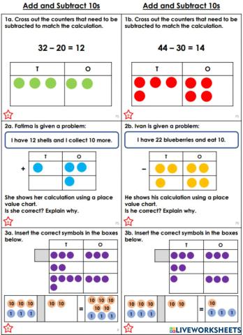 Maths Subtraction worksheet