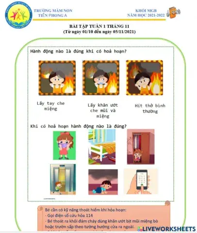 Bé xem video và trả lời câu hỏi