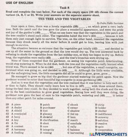 ZNO Use of English 14