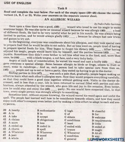 ZNO Use of English 15