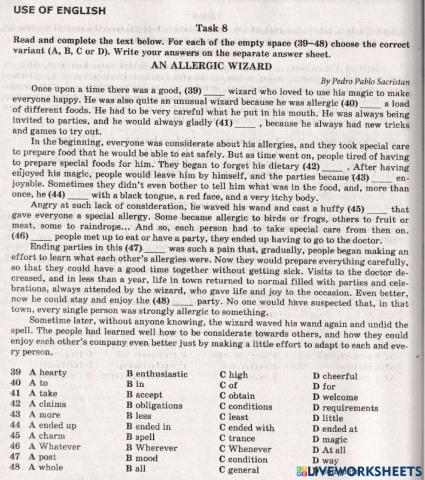 ZNO Use of English 15