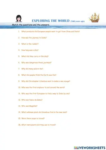 Exploring world 500 years ago