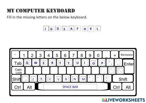Keyboard - Home keys