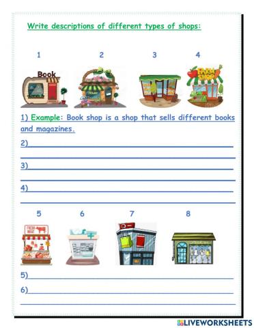 Types of shops, Shopping