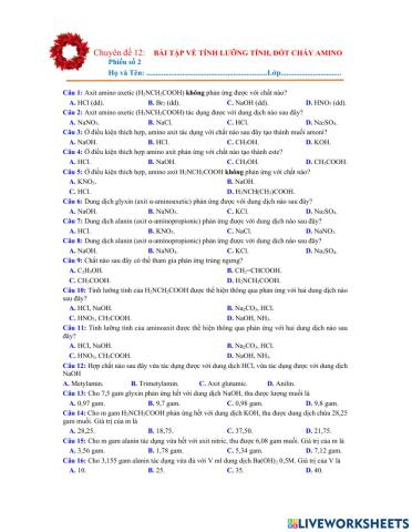 Chuyên đề 12- phiếu 2