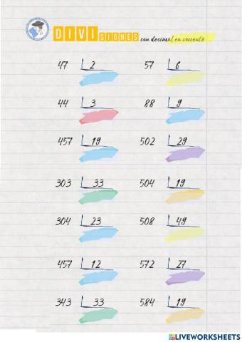 División con cociente decimal