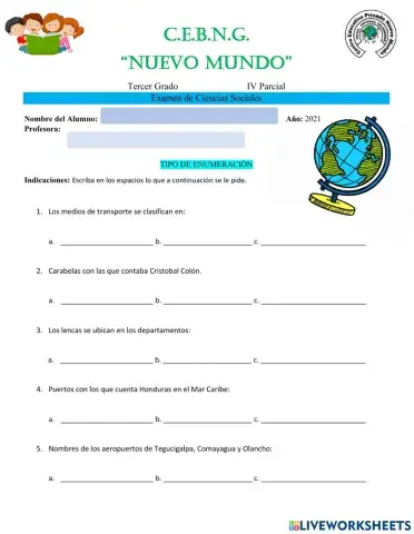 Examen de Ciencias Sociales