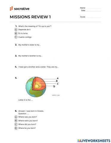 Mission revision