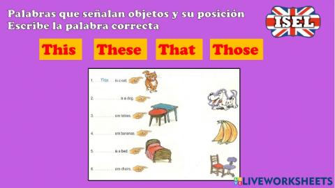 Palabras que señalan objetos