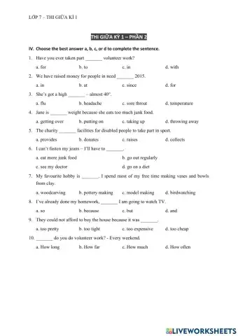 L7 - Giữa Kì 1 - Đề 1 - Phần 2