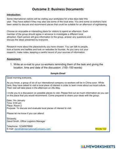 WC Lesson 09 - Outcome 2: Documents