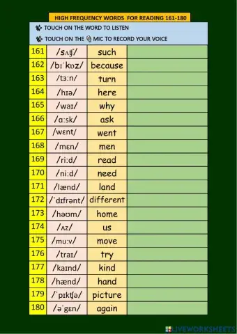 Listen read record (161-180) EX-9