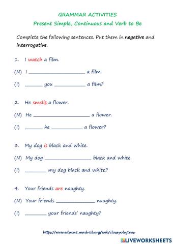 Present Simple, Continuous and Verb To Be