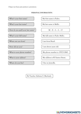 Personal Information