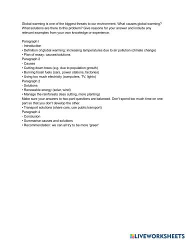 Mindset 1 - Unit 8 - Writing