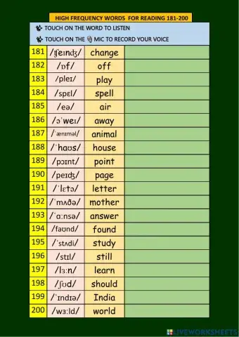 Listen read record (181-200) EX-10
