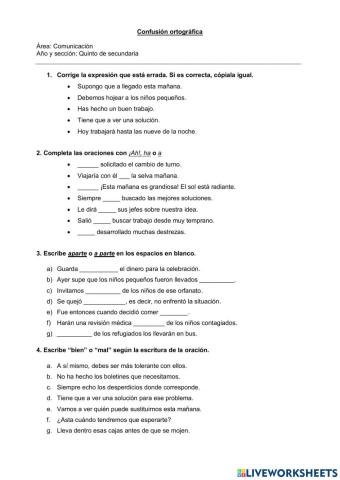 Confusión ortográfica