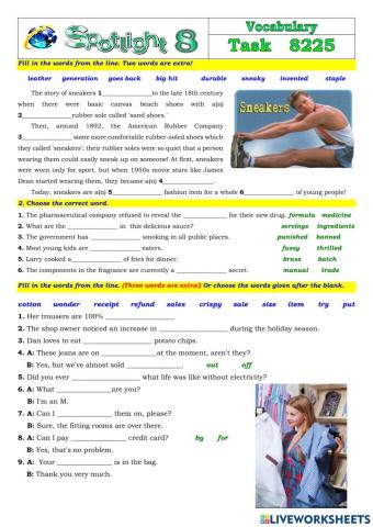 Spotlight 8 Task 8225