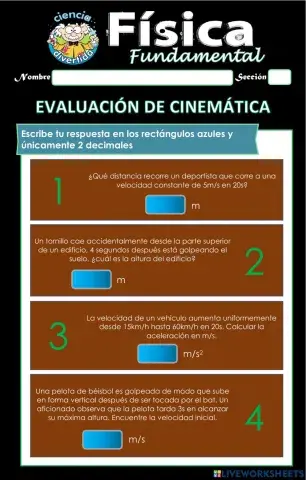 Evaluación de Cinemática