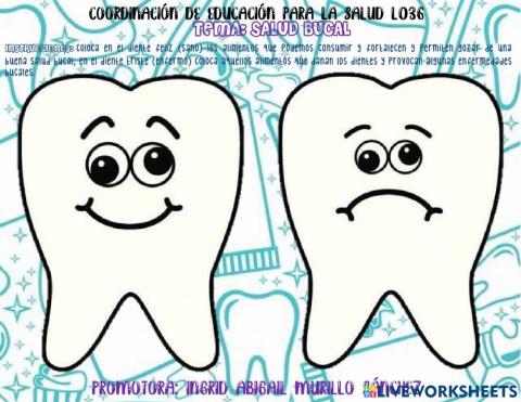 Ejercicio salud bucal