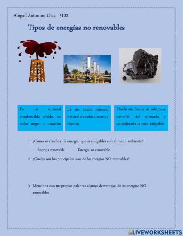 Energia no renovables